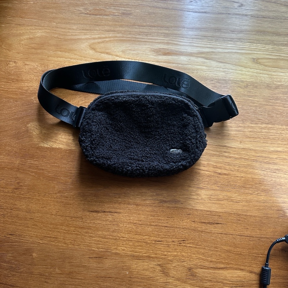 Lole Black Sherpa Belt Bag